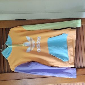 Adidas women's size small colorful pullover cotton hoodie